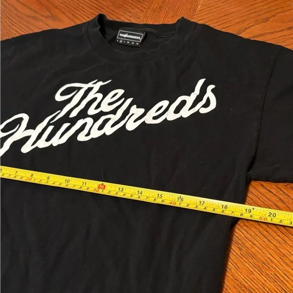 The Hundreds Black Tee with White Script Logo - Picture 8 of 9